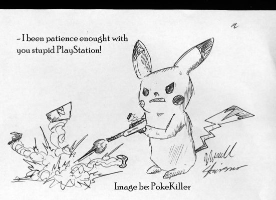 Pikachu blow a PS2 in the air!
You maybe think this pic is shit cuase the Pikachu blow up a PS2 but i really wanted to do this pic after that me and my dude was gonna watch DVD on a PS2 and it was really [...]ed up.. it restarted like 3 times! From this day and forward i gonna say: "PS2 sucks" =D
We were gonna watch Blade II
Keywords: Pika_ps2