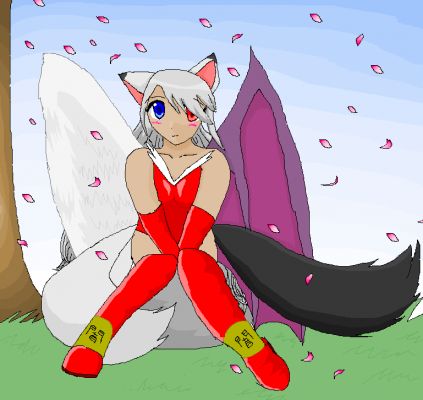 Me (Yamikari human form)
buh.... well....this is my best. Likee the hair and the petals. X3 this is closer to my actual skin color, and no im not blushing...I have.........rosy cheeks...>.<
Rubber camisole! X3
Keywords: Yamikari compas