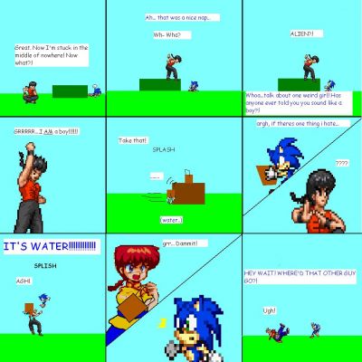 Ranma meets sonic
heres a little intresting fight...^^
Keywords: Sonic Ranma