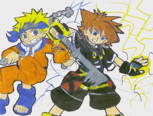 Naruto and Sora fighting
It's not mine...I try so hard and I suceed to draw LOTS of characters. Just enjoy...
