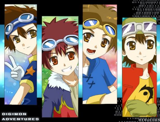 More Cuties! Ahem... well, they're the Digi Leaders of each of the seasons
Keywords: Digimon