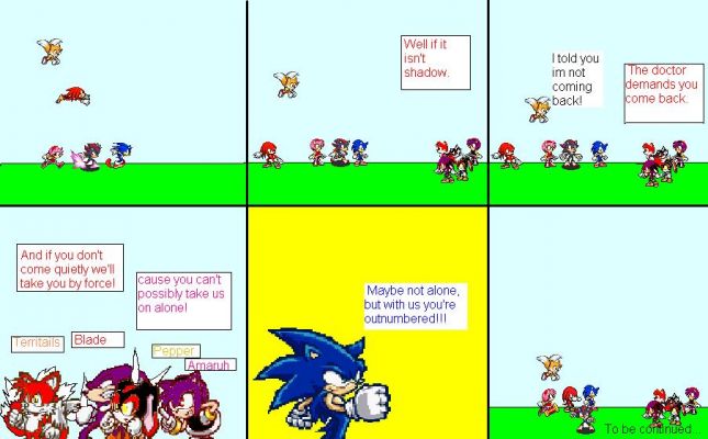 Meet shadow team
fight!
Keywords: Sonic Comic