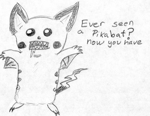 Pikabat
This picture is Silly! Drawn in a minut
Keywords: pika_bat