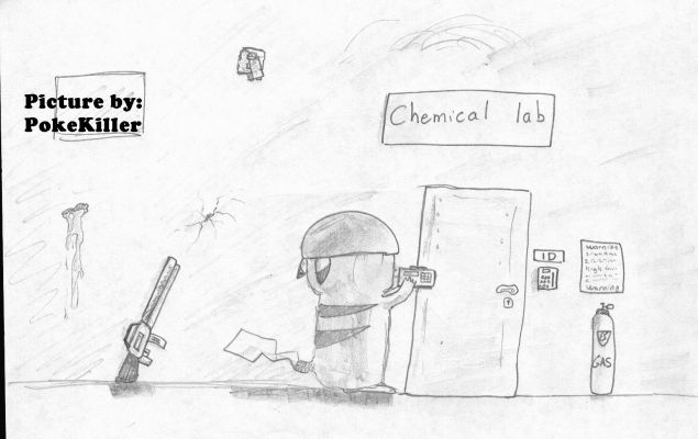 Pikachu put C4
Pikachu put an C4 on a door to a CHEM LAB! I think it gonna go boom! A pic for practice..
Keywords: a
