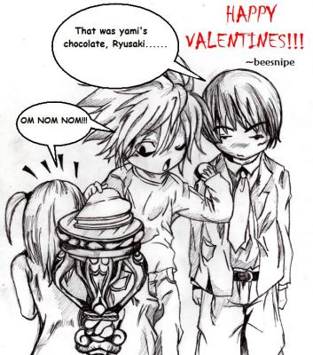 A Valentine Pic
My freind sent me this picture for valentines day :3 L is awesome
Keywords: L is awesome L-kun deathnote valentines day