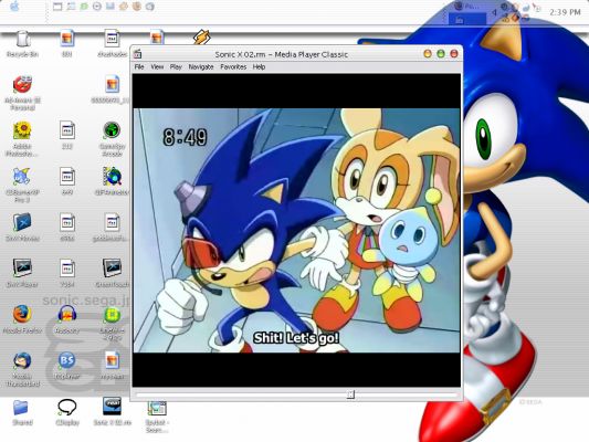 Sonic sez S-h-i-t OH NO!
that infamous episode where Sonic actually utters a swear word in English (only in the Japanese version of Sonic X).  Gives me a tingly feeling inside everytime I hear it... :3 

 This is my Japanese episode I have on my computer right now, and probably will never delete... anyway, also have a nice look at my desktop while your at it. 
 ^__^ 
Keywords: sonic swear zonic x oh no says