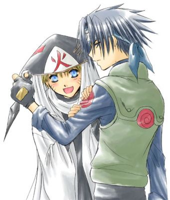 Hokage Naruto & Jounin Sasuke
