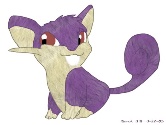 Cute Little Ratatta
I drew this and made it look like it has real fur
Keywords: pokemon