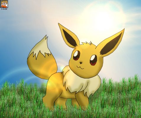 Eeevee with background
a drawing i did of Eevee also done in Jan/06
Keywords: Pokemon
