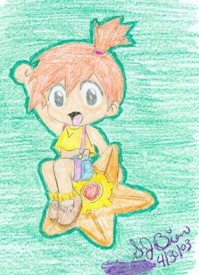 Chibi Misty
Misty is one of my favorite characters and if you have a DA acount I got a misty fan club going on. 
http://misty-fan-club.deviantart.com/

and then I also got a Pikachu fan club
http://pikachu-fan-club.deviantart.com/

a Terriermon and lopmon fan club
http://terrier-lopmon-club.deviantart.com/

a fan made sonic character club
http://fmsoniccharclub.deviantart.com/

and not but lest the last club, a Pokemon Digimon and Sonic Club
http://pokedigisonicclub.deviantart.com/
Keywords: Pokemon