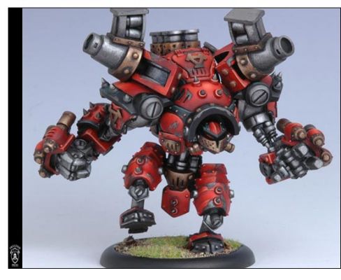 Khador Behemoth (Original pose)
Now this is a pose I can't understand, it wont be able to balance due to the fact that the model has pretty much weight in it.
Keywords: Khador,Behemoth,Warmachine,Privateerpress