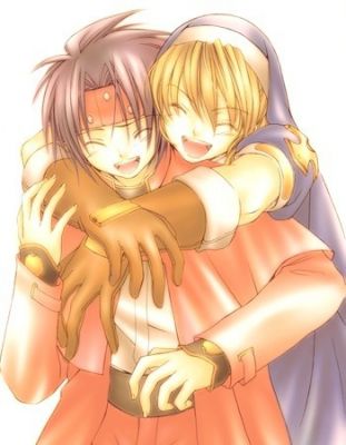 Chrono and Rosette! XD
I wuvies this couple! The manga is much better than the anime... XP
