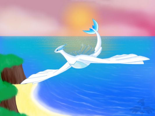 Lugia
Lugia flying over the water~ 123456789 Charizard
