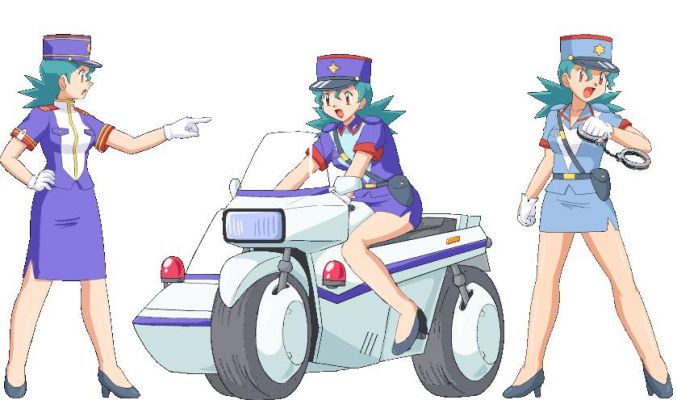 Officer Jennys
Officer Jenny: Anybody will be taken in hand cuffs if they do anything stupid! We follow Charizard Master's orders because we work for HIM! That's final! Get it?!
