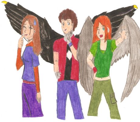 Angels
One of the three pictures that i actually drew that is really good. :3 


From left to right: Amber, Dylan, Melody(she not that fat I screwed up)
Keywords: amber dylan melody rpc