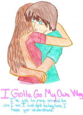I Gotta Go My Own Way
One of the three pictures that i actually drew that is really good. :3 

Melody and Jack :3
Keywords: I Gotta Go My Own way Highschool Musical