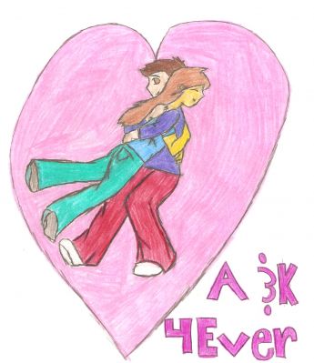 A & K 4ever 
Alex and Kristl forever, just cause they are so damn cute D:< XD 
After, what? 2 years? Whatever, they are so cute together =^^= 

I drew this awhile ago and uploaded it on DA but never posted it here >.>
Keywords: kansaibou may kristl kina 