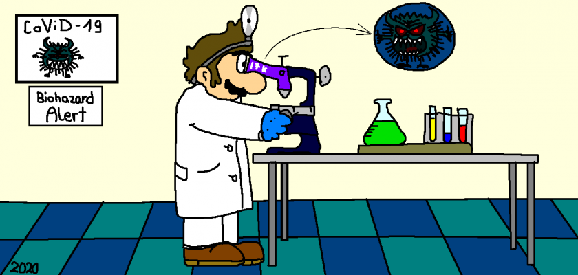 Dr. Mario meets the "solar eclipse" Virus
Everywhere is the CoViD-19 Virus called "corona"... A corona you see on a full solar eclipse, so I gonna call it the "solar eclipse virus" and the "solar eclipse desease".
In medical language the virus should be called: "obscuratus solis virum" and the infectious desease "obscuratus solis morbus".


Keywords: Dr. Mario CoViD-19 solar eclipse virus desease