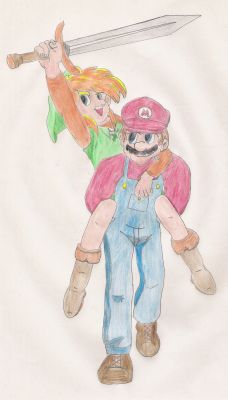 Dr. Mario presents
Mario carry Link
(Link and Mario are friends)
Keywords: Mario, Link