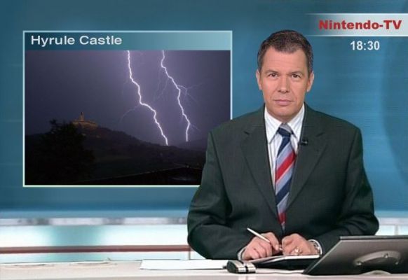Dr. Mario presents
Television report on the
escape of Link and Zelda
from the castle of Hyrule
