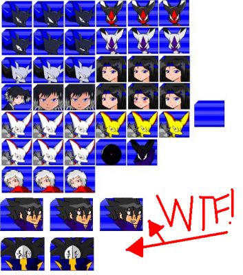 !!!WTF!!!!
Uh..yeah...crazy story.....I was lookin' through Phantom Kansaibou pics and saw his faces pic... and well..I had a very devilish...idea..-_- I added Deus and his Neodammerus form in Kans Humaniod Project thingy....I couldn't make them the exact size and well I failed...Please Kan if your reading please don't sue me...I was just having a little fun... Durgghhhh....
Keywords: Epic Failure XD lawl