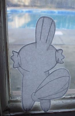 Paper Child Mudkip
and here is one of mudkip I made, he's looking out into the pool we got in the backyard, we don't have a backyard, only  a front yard, because well the backyard is a pool!
Keywords: Pokemon