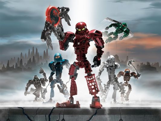 The Toa Metru
My favorite ,and always will be, group of toa. They're the last toa of Metru Nui before the Great Cataclysm, a major event in the Bionicle, marking the "sleep" of the Great Spirit Mata Nui, and the rise of the Brotherhood of Makuta. Eventhough the Makuta, Teridax, was defeated by the toa, Metru Nui had fallen to darkness.
Keywords: Toa Metru