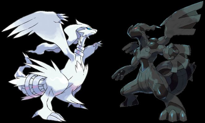 Pokemon Black and White Mascots Revealed
The official Japanese Pokemon website and Pokemon.com simultaneously revealed the Legendary mascots of Pokemon Black and White: they are to be named Reshiram (Left) (レシラム) and Zekrom (Right) (ゼクロム) for both the English and Japanese games.  Reshiram’s name comes from “shiro,” which means “white” in Japanese, whereas Zekrom’s comes from “kuro,” which means “black.”  Contrary to their color schemes, Reshiram is Pokemon Black’s mascot while Zekrom is White’s, as you can see on the official Nintendo DS box art below.  According to the Japanese website, “Reshiram, with a pure-white body, will be in Pocket Monsters Black, while Zekrom, with a lacquer-black body, will appear in Pocket Monsters White.  Each of them are Legendary Pokemon that have a big connection to the history of the Isshu region and hold the important key to the story.”  The games will hit store shelves in September for Japan whereas Americans will see their release sometime in Spring 2011.  Both Pokemon are such awesome-lookin’ legendaries - they kind of look like angels! Their designs are far more detailed than any previous Legendaries - check out those tails!
Keywords: Pokemon Black and White Mascots Revealed Reshiram Zekrom