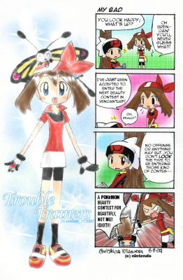 Trouble Trainers
Another May and Brendan comic. I've been watching yaws chating fa a while. Poke Gal . . .i think. IU might like this.

