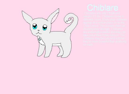 Chiblare!
This is what a Chiblare looks like but mine is pink.
Keywords:  Cute animal