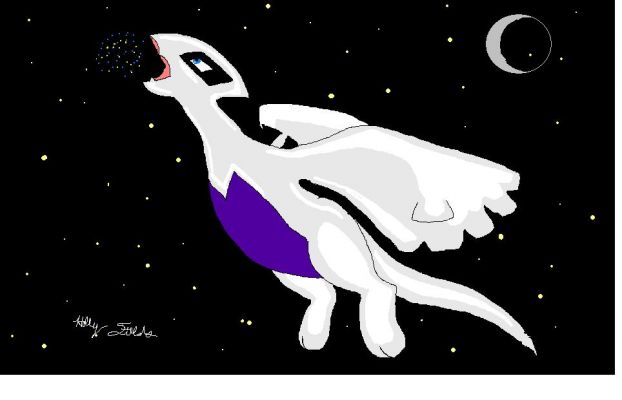 A Lugia in Space!
I drew it on paint,...so it took me a while...But I really enjoyed drawing it ^^
Keywords: I drew it on Paint