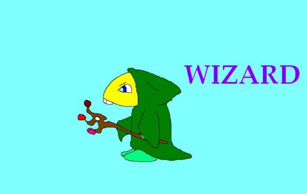 WIZARD
 This is the annoying wizard that trained me. (on my series). Can you beleive it???- twilight shadow
