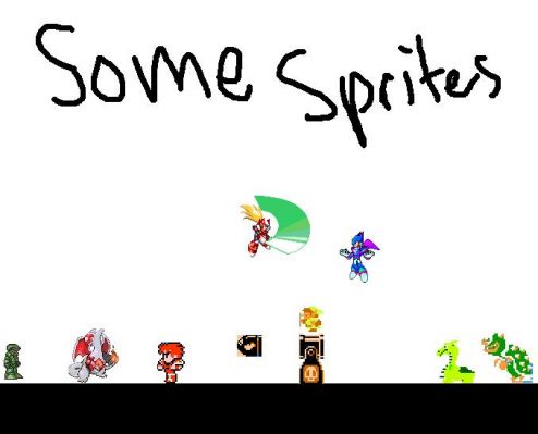 some sprites
final fanasty,halo 2 , mario,link,megaman the next 1 will be cool 
