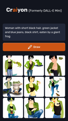 craiyon_144518_Woman_with_short_black_hair__green_jacket_and_blue_jeans__black_shirt__eaten_by_a_gia.png