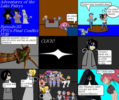 Adventures of the lake fairys Episode55
The news lady was saved along with the others, and Tyrant was dead. Broly was upset for the lost of his best friend who had no life like him. Eva then told the team Rocket, Magma, Aqua, and Galactic leaders that if they join Broly then their girls wont be harmed. Meanwhile Emporer Quintana asked Flannery if she saw CharizardMaster lately
Keywords: Lake Fairys Mesprit Azelf Uxie PPNs Final Conflict