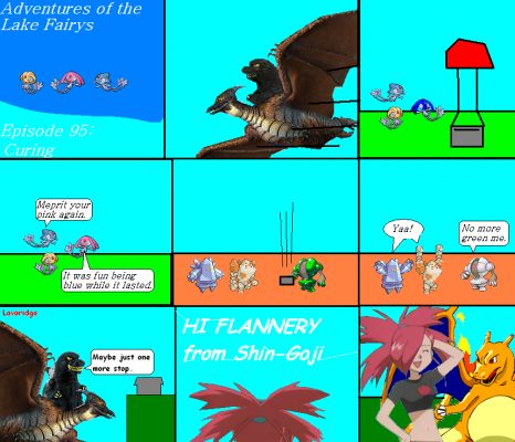 Adventures of the lake fairys Episode95
sky writing
Keywords: Lake Fairys Mesprit Azelf Uxie