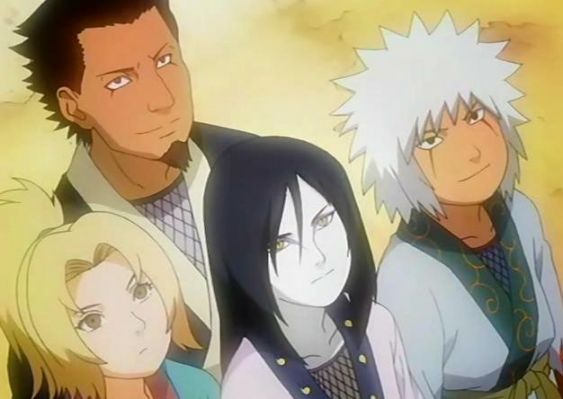 Sarutobi (3rd Hokage) Team
Tsunade, Orochimaru, Jiraya
Keywords: Naruto