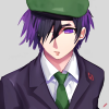 craiyon_145328_anime_style_upper_body_depiction_of_an_18_years_old_boy__dark_green_beret__purple_bla.png