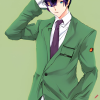craiyon_145456_mature_anime_style_upper_body_depiction_of_an_18_years_old_boy__dark_green_beret__pur.png